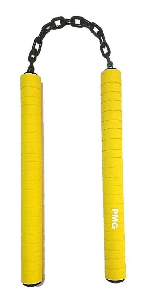 PMG Foam Nunchaku, Yellow Colour Foam Handle 10" with 9" Black Metal Chain, (Martial Art & Equipment nanchaku) (Pack of 1) (B098236117) Amazon Price History, Amazon Price Tracker