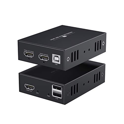 PWAYTEK HDMI KVM extensor USB 1080P sobre cable Ethernet Cat5e/6