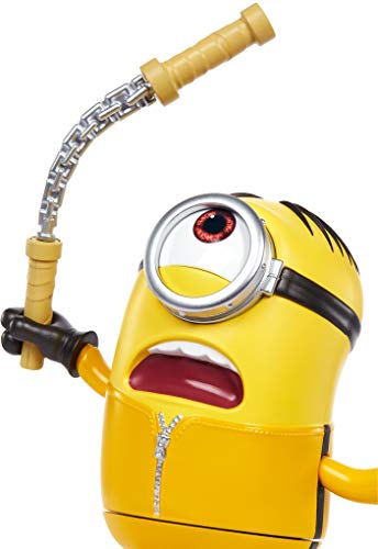 MINIONS Figurine Stuart Kung Fu Interactive articulée et sonore de 20 cm, Jouet pour Enfant, GMF22, Multicolore