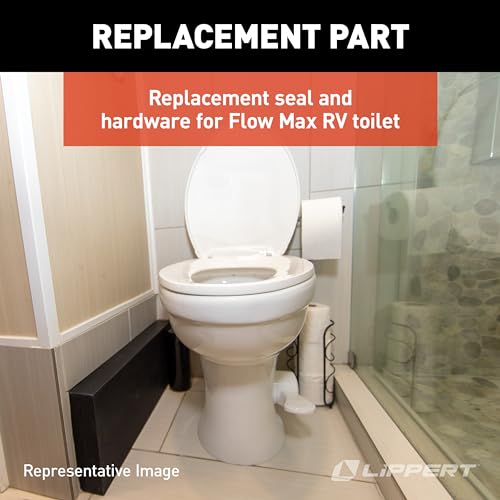Image of Lippert Flow Max Replacement RV Toilet Bottom Gasket & Mounting