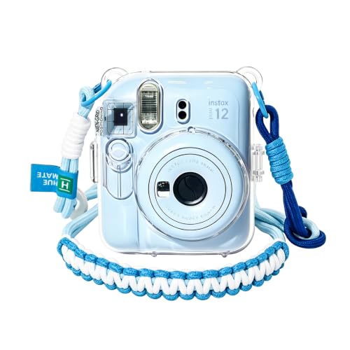 Funda Transparente para Fujifilm Instax Mini 12 con Correa Azul miniatura 1