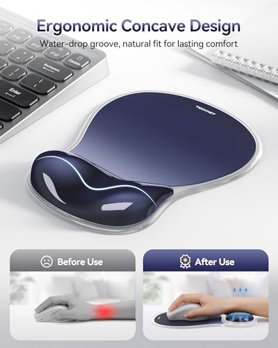 TECKNET Gel Mousepad with Wrist Rest