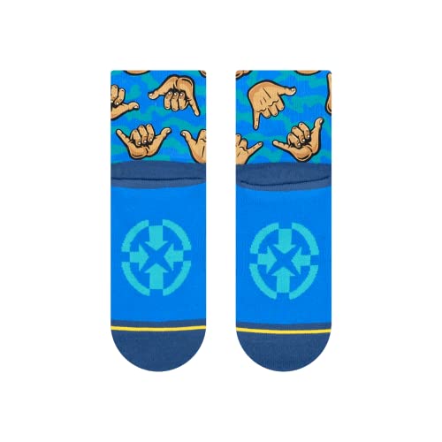 MERGE4 Shaka Quarter Crew Socks With Art By Jimbo Phillips Hang Loose3