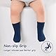 Dioshark Stoppersocken Baby Jungen Socken Marine Blau Weiss Gelb ABS Anti Rutsch Socken Atmungsaktiv Baumwoll Winter Herbst Frühling Antirutschsocken Babysocken für Kleinkinder 6-12 Monate, 4 Paar