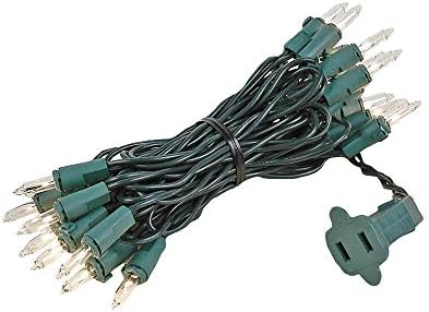 Novelty Lights 6.5 Feet 20 Bulbs Vintage Short Mini Light String, Clear Bulbs on Green Wire, 4-Inch Spacing Fairy Lights, Connectable End-to-End, UL Listed for Indoor/Outdoor