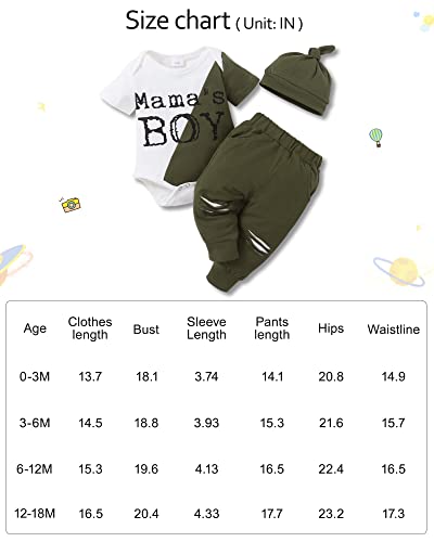 Image of Newborn Baby Girl Clothes 0-18M Infant Ruffle Romper Bodysuit, Long Sleeve Tops Floral Pant Outfits Set + Headband