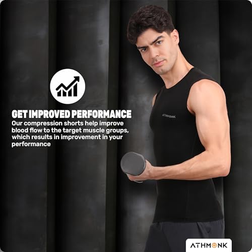 Image of Compression Vest Tank Body Shaper Without Sleeve for Men - Gym Shirt for Men Men Shapewear - Keep Dry Tight Skin Fit - Breathable Inner for Men Sports Wear Workout Gym Sports