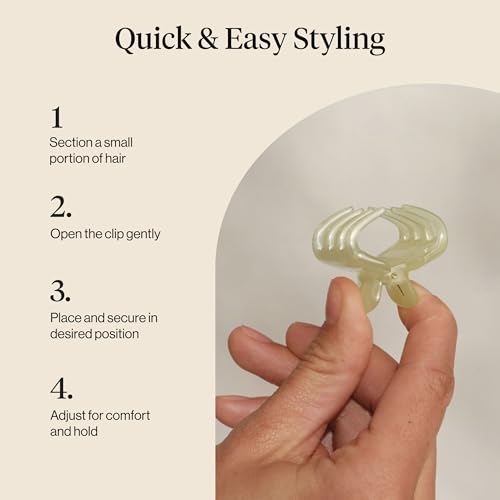 Kitsch Small Hair Clips - Pearlized Cream & Butter Yellow, 8pc - image 6