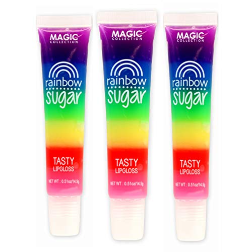 3 Pcs Rainbow Color Sugar Lipgloss