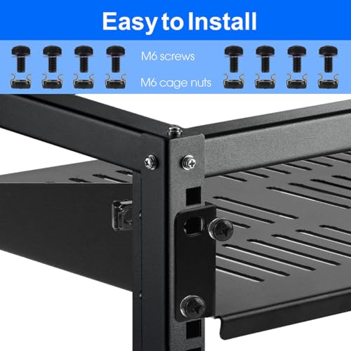 Étagère de serveur 1U Moocci pour ranger vos petits appareils légers dans votre rack - 5