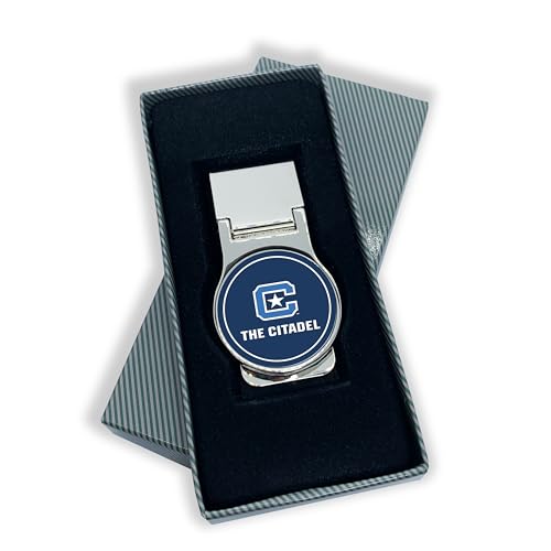 The Citadel Officially Licensed Money Clip - Premium Round Stainless Steel Design, The Military College of South Carolina Students - Durable, Sleek, Slim Front Pocket Carry (The Citadel # 3)4