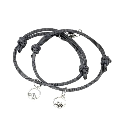 Friendship bracelet - Alloy Couple Bracelet Rope Attraction Creative Men and Women Jewelry 2