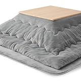 クモリ(Kumori) こたつ布団 185X185cm 単品売り 吸湿発熱 正方形 フランネル 柔らかい 無地 こたつ用布団 あったか 厚手 フランネル ふわふわ ぽかぽか ぬくぬく 冬用 静電気防止 毛抜けない コタツふとん 火燵布団 こたつ掛布団 グレー