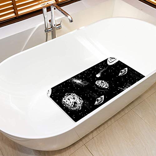 Alfombrillas de bañera para ducha ecológicas Bennigiry universo 27x14.5 antideslizante infantil 6