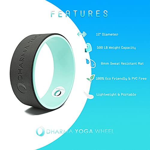 Dharma Yoga Wheel Basic - Spine Roller and Back Ring, Stretches Ligaments, Muscles with Foam Padding for Deeper Poses | Yogic Stretching and Alignment with Circle Design - Image 3