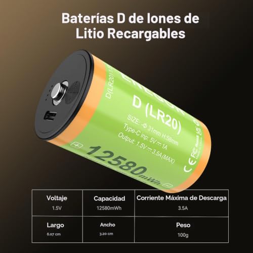 Baterías tipo D recargables 7 Imagen adicional