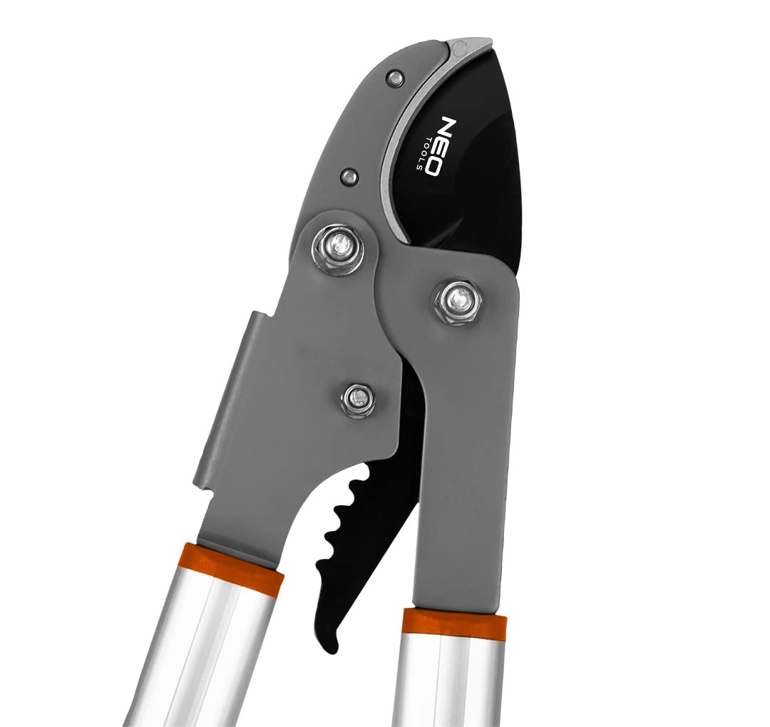 Coupe-branches à enclume, diamètre de coupe max 40 mm, lames avec revêtement anti-adhésif, poignées en aluminium, poignées antidérapantes en deux matériaux, lame enclume pour bois dur et sec