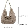 Generisch Damen Kunstfell Pelzige Tote Tasche, Plüsch Umhängetasche Damen, Flauschige Retro-Umhängetasche mit Reißverschluss, Damen Herbst Winter Plüsch Handtasche (Coffee) #1
