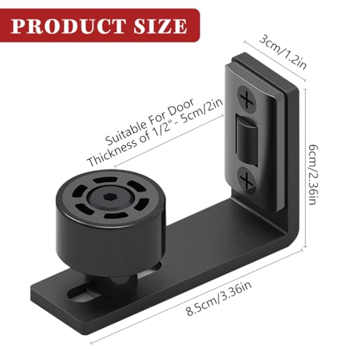 Image of Serplex Sliding Barn Door Floor Guide for Bottom Adjustable Roller, U-Channel Door Guides for Sliding Doors, Bottom Flat Barn Door Floor Guide Stay Roller for Most Door Within 1 /2 inch-2 inch Thickness