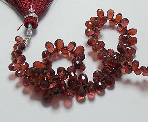 Grenat rouge du Mozambique naturel perles gouttes facettées 5x3-7x4mm pour fil bijoux DIY