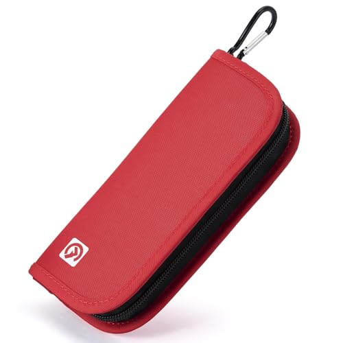 ALLCAMP - Nevera para insulina, organizador portátil, medicamentos para diabéticos, con 4 bolsas de hielo, forro aislante y almacenamiento para bolígrafos, color rojo