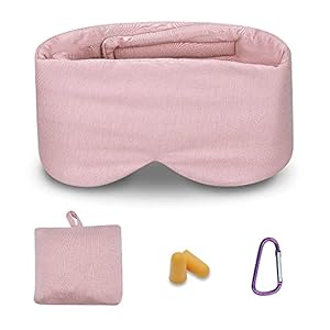 100% modal katoenen slaapmasker, premium oogmasker, groot slaapmasker, nachtmasker met verstelbare klittenbandsluiting, voor mannen en vrouwen, super zacht en comfortabel voor nachtslaap en reizen, roze