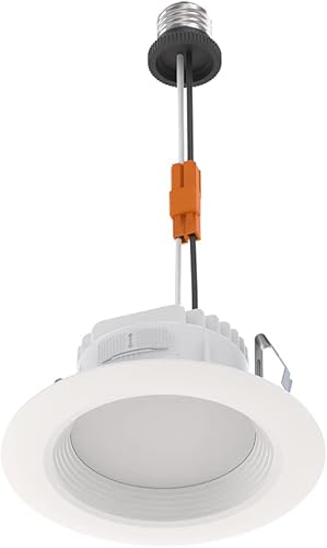 Miniatura 5 de Juno RB4 SWW5 MW M6 RetroBasics - Kit de molduras de luz descendente, LED blanco conmutable, moldura deflectora, CCT conmutable, 2700K, 3000K, 4000K