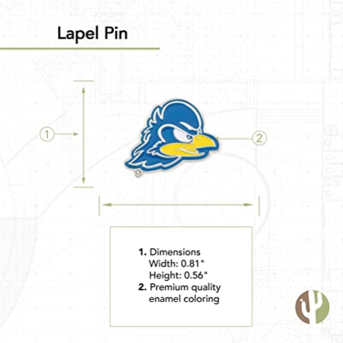 Image of Desert Cactus University of Delaware Lapel Pin DEL Blue Hens Made of Metal for Formal Wear, Bag and Hat Jewelry, and Tie Tack (Pin A)