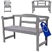 Produktbild MODO24 Gartenbank aus Holz, Parkbank, Gartenmöbel, Sitzbank, Bank Friesenbank, Holzbank, 2-Sitzer, In- & Outdoor, Wetterfest, UV-beständig, FSC-Holz, Abmessungen 46x118x78 cm, Farbe: Grau imprägniert