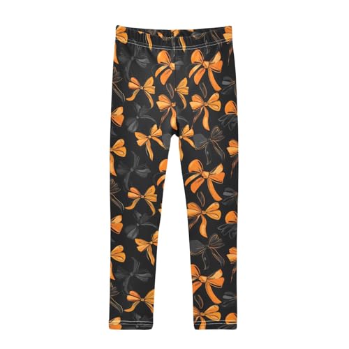 Girls' Athletic Leggings Ankle Length Yoga Dance Pants Kids Teen 4T Bows Halloween