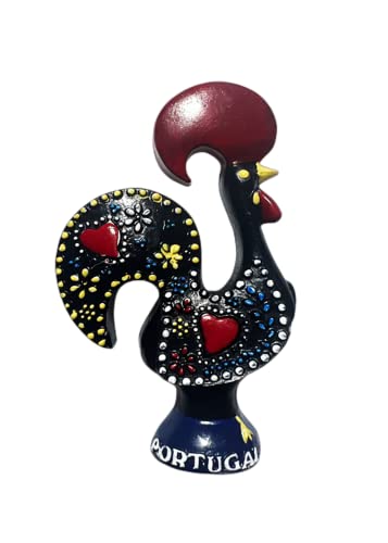 Imán decorativo de nevera estilo gallo Portugal 3D miniatura 1