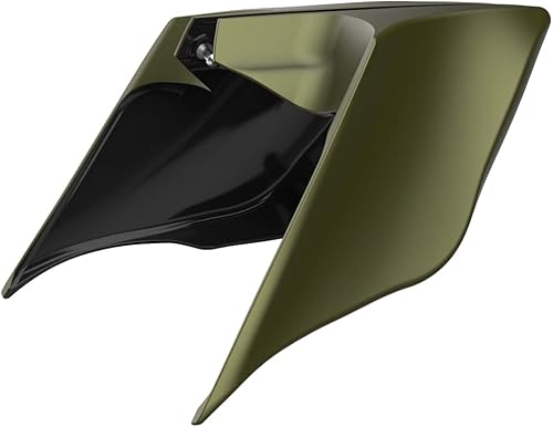 Miniatura 516 de Advanblack Barracuda - Cubiertas laterales estiradas plateadas (brillantes), paneles extendidos para Harley Touring Street Glide Road Glide Electra
