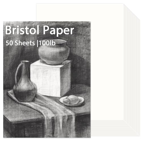 gisgfim Bristol Paper for Markers and Ink (50 Sheets)