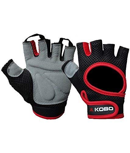 Kobo Weight Training Gloves Grey/Red-image-12