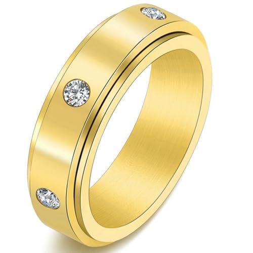 Bijoux spirituel zen bague homme tournante gravée six mots sacrés