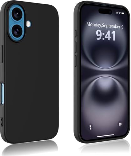 Image of Back Cover Compatible with iPhone 17 Case (6.3) Soft Touch Slim Liquid Silicone Full Protection Shock Proof Back Cover for iPhone 17 (SC Black)