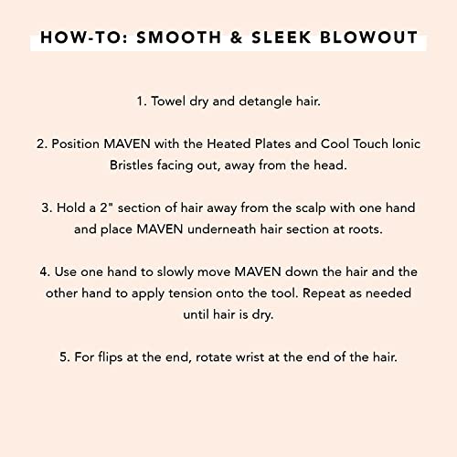 Instyler Maven Ceramic Hot Air Brush - Hair Drying Detangler Brush With Tourmaline Ceramic Heated Plates Straightens For Frizz-Free Hair - Fast & Easy Styling - Great For Long, Thick & Curly Hair #TOP6