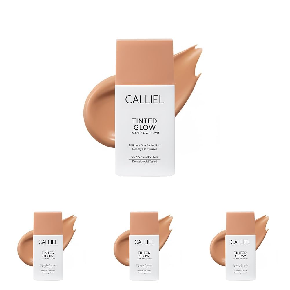 Calliel Günlük Renkli Likit Güneş Kremi Hafif Yapı Ton Eşitleyen SPF 50 – 02-50 ml (4 paketi)