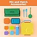 OmieBox Bento Box for Kids - Insulated Bento Lunch Box with Leak Proof Vacuum Insulated Food Jar - 3 Compartments, Two Temperature Zones (Sunshine)