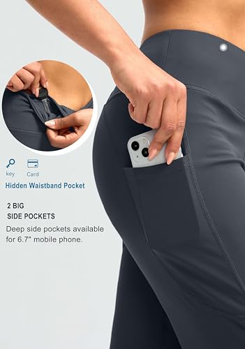 Image of G Gradual Capri Pants for Women High Waist Workout Yoga Pants with Pockets Tummy Control Leggings Crop Straight