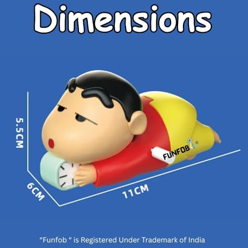 Image of FUNFOB Shinchan Moving Toy | Shinchan Action Figure Toys for Boys & Girls PVC Multicolour | Shin-chan White Moving