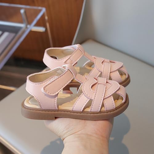 Sandals Toddler Girl Comfy Close Toe Slides Outdoor/Indoor Shoes for Little Kid Solid Color Footwear4