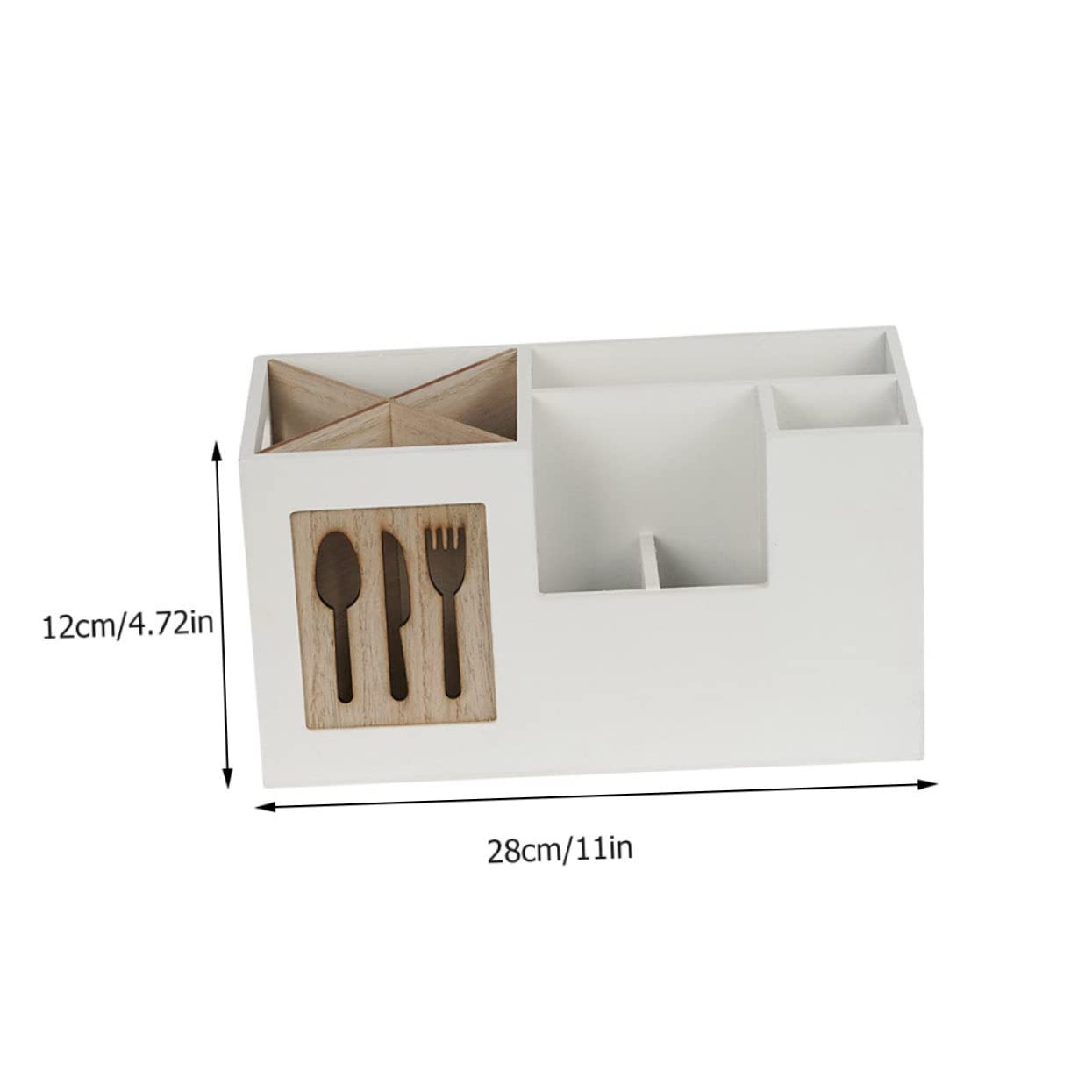 ULTECHNOVO Holz Besteckhalter Küchenorganizer Utensilien Organizer ohne Deckel für Küchenarbeitsplatte mit Einfache Reinigung und Praktische Aufbewahrung von Kochutensilien