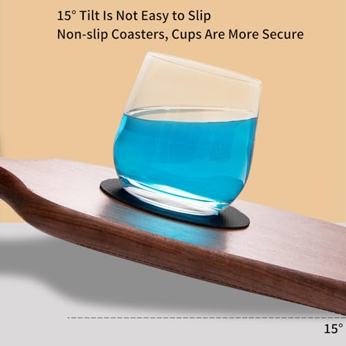 Chitomars Coasters,Leather Coasters Set of 12 for Drinks Outdoor Coasters with Holder Mug Coaster Non Slip Anti-Heat Cup Mats for Coffee Beer Mug Wine Glass Bottle Home and Bar (Round - Image 3