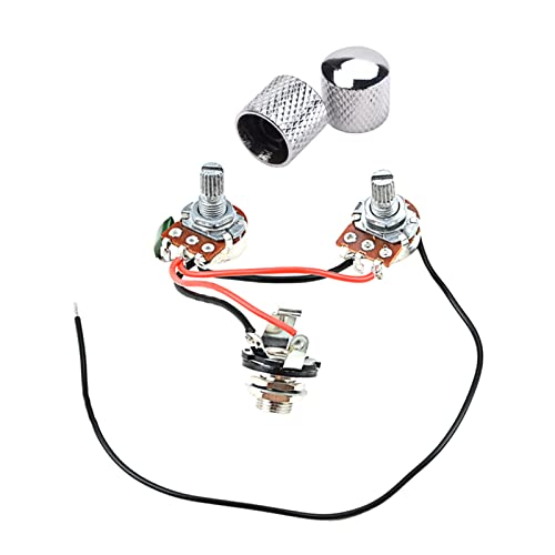 Yuly 1 Set Guitar Wiring Harness 3 Way A500K 1V 1T and Wiring Harness Prewired Guitar Wiring Hareness Repair Replacement Guitar Wiring Harness Kit Guitar Wiring Harness 500k Kit 1 1 Tone 3 Way