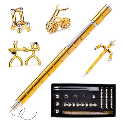 Upgraded Multifunctional Magnetic Fidget Pens – Deformable Fidget Toys Magnet Pen with Stylus - Transformer Magnet Toys Tactical Pen for Writing, Play, and Focus – Ideal Gift for Adults and Kids