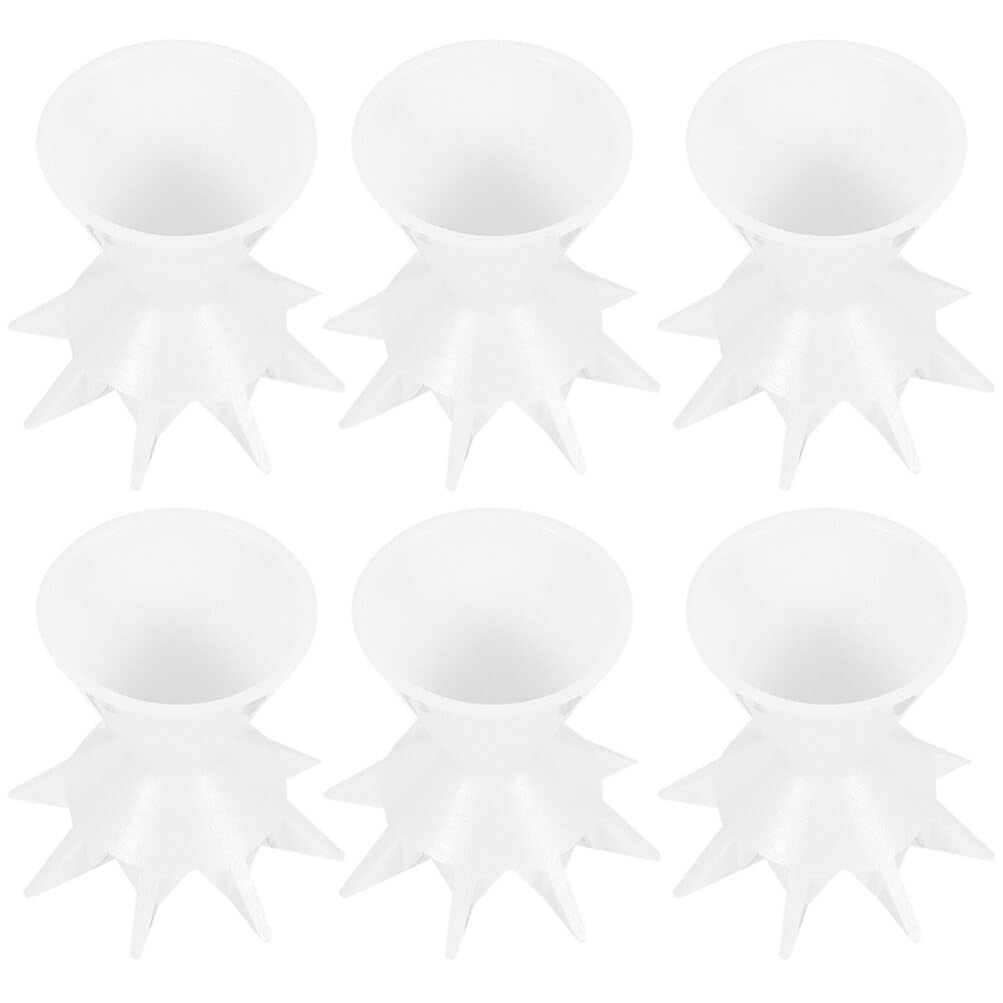 VILLCASE Paint Pouring Split Cup 6pcs DIY Painting Paint Pour Cup 7-Leg Funnel Paint Strainers Painting Resin Pouring DIY Making Resin Art Drawing White
