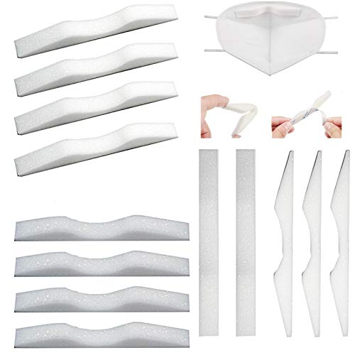 30PCS Microfiber Memory Foam Nose Pads, Nose Pad for Mask, Anti-Fog Nose Bridge Pads Self-Adhesive, Seal Nose Cushion Sponge, Nose Bridge Pads Anti Glasses Fog