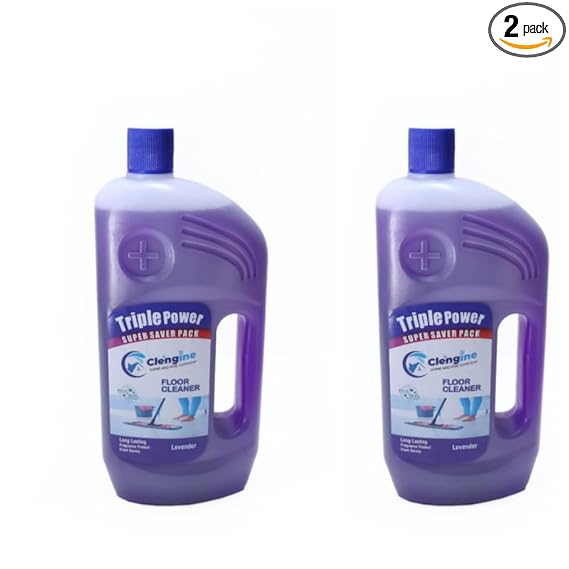 CLENGINE Triple Power Super Saver Pack Floor Cleaner Liquid 2 Levender - 1 Litre (Pack of 2)