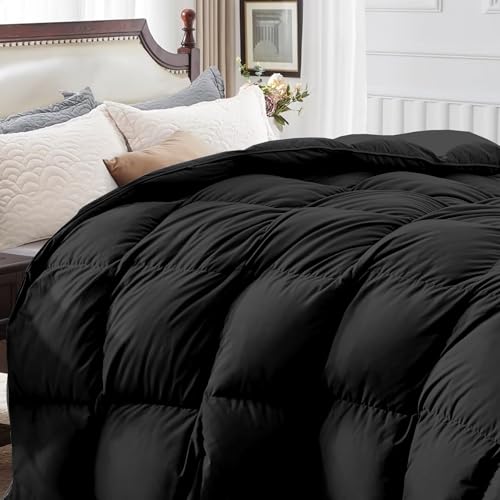 Image of Restful Sleep All Weather Comforter Double Bed Size - Dohar /Rajai /Blanket /Duvet -250 GSM Quilt Soft Microfiber Fill Double Bed (90 inchX100 inch) - Black Color
